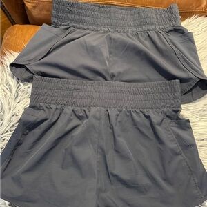 Marika Women's Dark Gray Athletic Shorts (2 pairs)